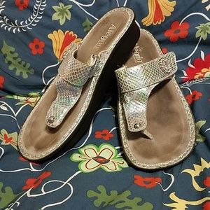 Silver Alegria thong sandals